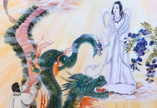 『天橋立と神々の世界』（部分）